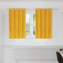 Mørklægningsgardiner 2 pcs Sennepsgul 140 x 140 cm Fløjl