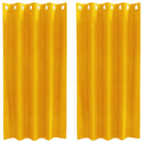 Mørklægningsgardiner 2 pcs Sennepsgul 140 x 175 cm Fløjl