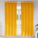Mørklægningsgardiner 2 pcs Sennepsgul 140 x 245 cm Fløjl
