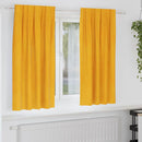 Mørklægningsgardiner 2 pcs Sennepsgul 140 x 175 cm Fløjl