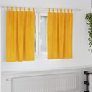 Mørklægningsgardiner 2 pcs Sennepsgul 140 x 140 cm Fløjl