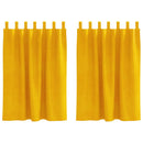 Mørklægningsgardiner 2 pcs Sennepsgul 140 x 140 cm Fløjl