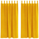 Mørklægningsgardiner 2 pcs Sennepsgul 140 x 175 cm Fløjl
