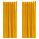 Mørklægningsgardiner 2 pcs Sennepsgul 140 x 225 cm Fløjl