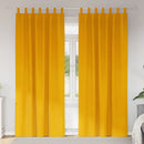 Mørklægningsgardiner 2 pcs Sennepsgul 140 x 260 cm Fløjl