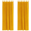 Mørklægningsgardiner 2 pcs Sennepsgul 140 x 260 cm Fløjl