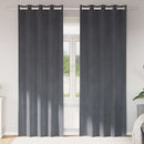Mørklægningsgardiner 2 stk. Lysegrå 140 x 260 cm Fløjl