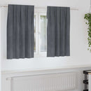 Mørklægningsgardiner 2 pcs Lysegrå 140 x 140 cm Fløjl