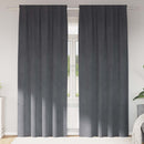 Mørklægningsgardiner 2 pcs Lysegrå 140 x 260 cm Fløjl