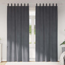 Mørklægningsgardiner 2 pcs Lysegrå 140 x 225 cm Fløjl