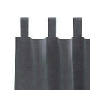 Mørklægningsgardiner 2 pcs Lysegrå 140 x 245 cm Fløjl