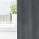Mørklægningsgardiner 2 pcs Lysegrå 140 x 245 cm Fløjl