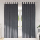 Mørklægningsgardiner 2 pcs Lysegrå 140 x 245 cm Fløjl