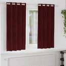 Mørklægningsgardiner 2 pcs Vinrød 140 x 175 cm Fløjl