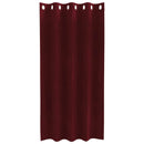Mørklægningsgardiner 2 pcs Vinrød 140 x 175 cm Fløjl