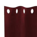 Mørklægningsgardiner 2 pcs Vinrød 140 x 225 cm Fløjl