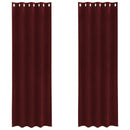 Mørklægningsgardiner 2 pcs Vinrød 140 x 225 cm Fløjl