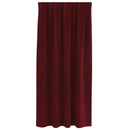 Mørklægningsgardiner 2 pcs Vinrød 140 x 175 cm Fløjl