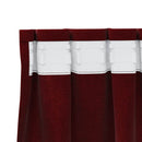Mørklægningsgardiner 2 pcs Vinrød 140 x 225 cm Fløjl