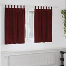 Mørklægningsgardiner 2 pcs Vinrød 140 x 140 cm Fløjl