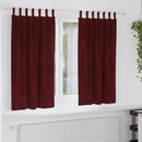Mørklægningsgardiner 2 pcs Vinrød 140 x 175 cm Fløjl