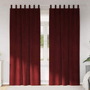 Mørklægningsgardiner 2 pcs Vinrød 140 x 260 cm Fløjl