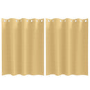 Mørklægningsgardiner med ringe 2 stk. Beige 140 x 140 cm