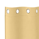 Mørklægningsgardiner med ringe 2 stk. Beige 175 x 140 cm