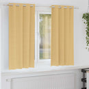 Mørklægningsgardiner med ringe 2 stk. Beige 175 x 140 cm