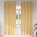 Mørklægningsgardiner med ringe 2 stk. Beige 225 x 140 cm