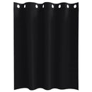 Mørklægningsgardiner med ringe 2 pcs Sort 140 x 140 cm