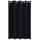 Mørklægningsgardiner med ringe 2 stk. Sort 175 x 140 cm