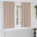 Mørklægningsgardiner med ringe 2 pcs Gråbrun 175 x 140 cm