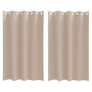 Mørklægningsgardiner med ringe 2 pcs Gråbrun 175 x 140 cm
