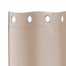 Mørklægningsgardiner med ringe 2 stk. Gråbrun 260 x 140 cm