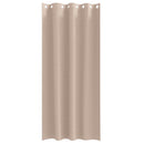 Mørklægningsgardiner med ringe 2 stk. Gråbrun 260 x 140 cm