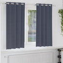 Mørklægningsgardiner med ringe 2 stk. Antracit 175 x 140 cm