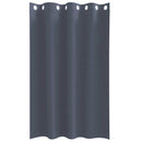 Mørklægningsgardiner med ringe 2 stk. Antracit 175 x 140 cm