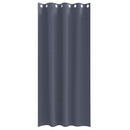 Mørklægningsgardiner med ringe 2 stk. Antracit 260 x 140 cm