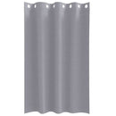 Mørklægningsgardiner med ringe 2 stk. Lysegrå 175 x 140 cm