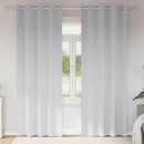 Mørklægningsgardiner med ringe 2 stk. Bleg Grå 260 x 140 cm