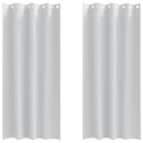 Mørklægningsgardiner med ringe 2 stk. Bleg Grå 260 x 140 cm
