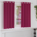 Mørklægningsgardiner med ringe 2 pcs Vinrød 175 x 140 cm