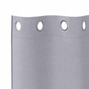 Mørklægningsgardiner med ringe 2 stk. Metal Grå 245 x 140 cm