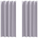 Mørklægningsgardiner med ringe 2 stk. Metal Grå 260 x 140 cm