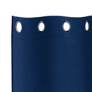Mørklægningsgardiner med ringe 2 stk. Mørk blå 260 x 140 cm