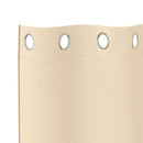 Mørklægningsgardiner med ringe 2 stk. Cremefarvet 175 x 140 cm