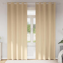 Mørklægningsgardiner med ringe 2 stk. Cremefarvet 225 x 140 cm