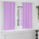 Mørklægningsgardiner med ringe 2 stk. Lilla 175 x 140 cm