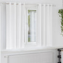 Mørklægningsgardiner med ringe 2 stk. Ren Hvid 175 x 140 cm